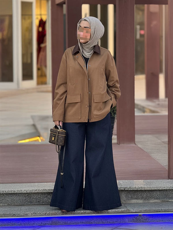 جاكيت مايفير نسائي بيج من Bogative – الواجهة الأمامية